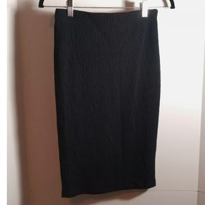 Lush Black Crinkle Skirt